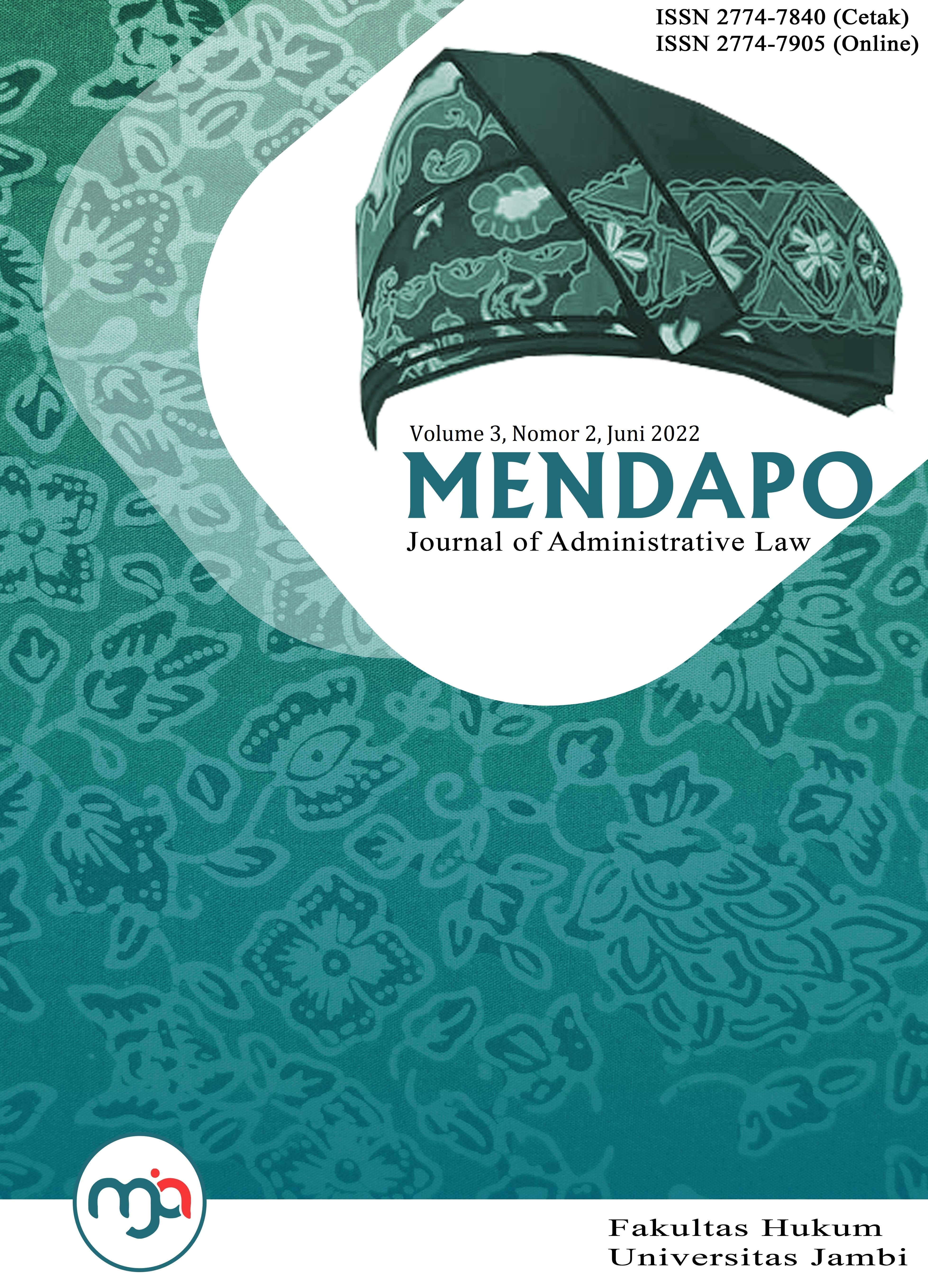 Mendapo : Journal of Administrative Law