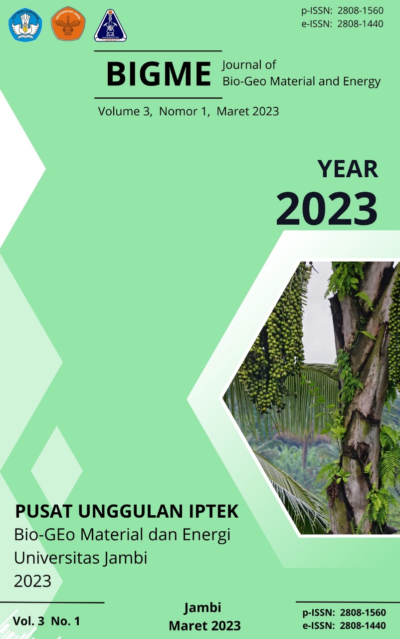 					View Vol. 3 No. 1 (2023): Journal of Bio-Geo Material and Energy (BiGME), March 2023
				