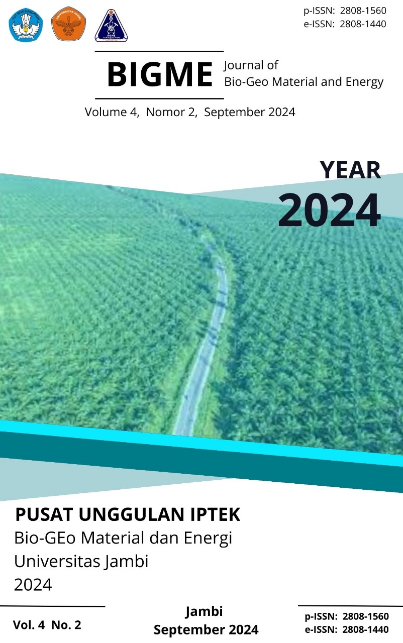 					View Vol. 4 No. 2 (2024): Journal of Bio-Geo Material and Energy (BiGME), September 2024
				