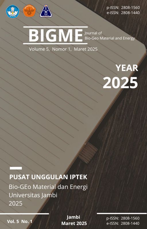 					View Vol. 5 No. 1 (2025): Journal of Bio-Geo Material and Energy (BiGME), March 2025
				